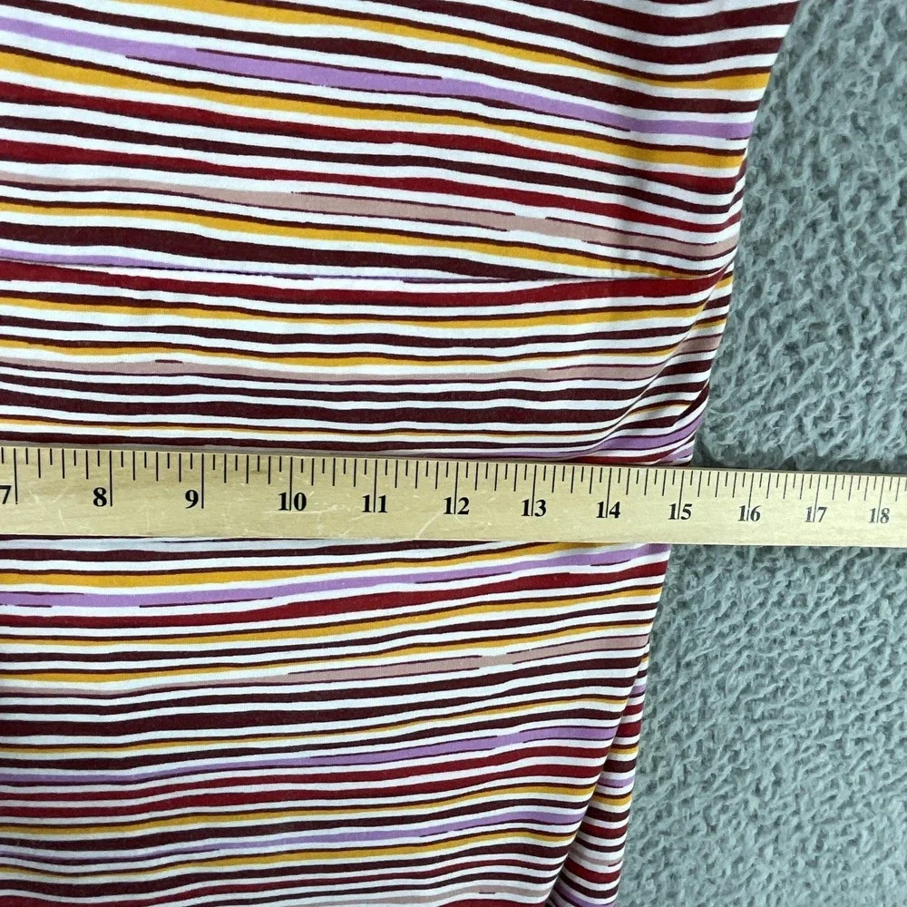 Title Nine Tank Dress Womens M Multicolor‎ Striped V Neck Strappy Jersey Pockets